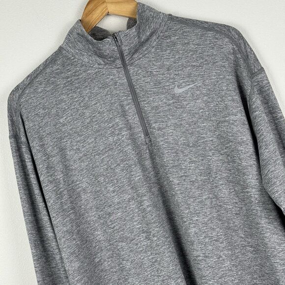 Nike Dri-FIT Running Quarter Zip Athletic Top Grey Size XL AA4631-036 Pullover - Picture 1 of 10